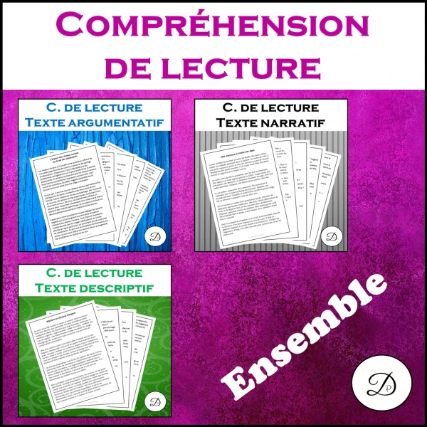 Compréhension de lecture - 3 textes