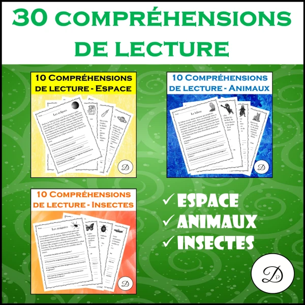30 compréhensions de lecture