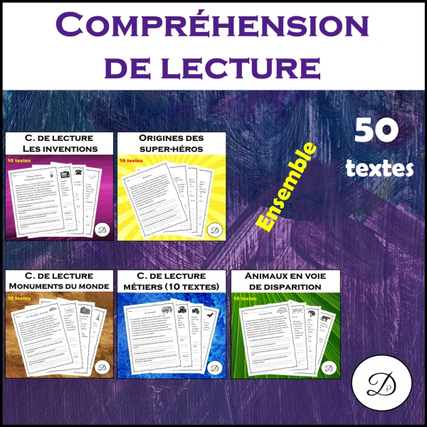 Compréhension de lecture - 50 textes