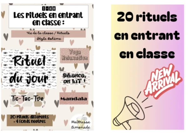 PACK : 40 rituels en entrant en classe !!
