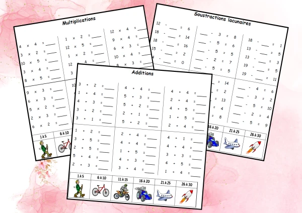 Générateur de calculs (additions, soustractions, multiplications...)