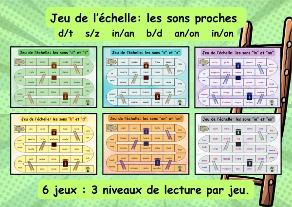 Temps 3 Jeu de l’échelle : les sons proches (une paire de mots)