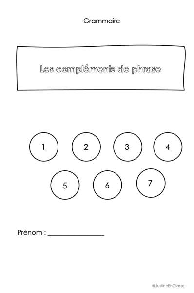 Les compléments de phrase