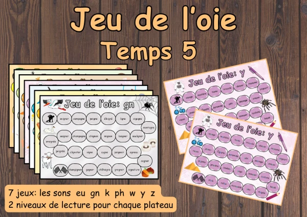 Temps 5 : Jeu de l’oie les sons eu gn k ph w y z