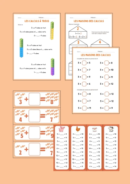 Les calculs à trous (introduction + entrainement)