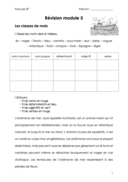 Dossiers révision module 1 à 5 (5P)