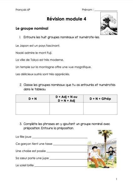 Dossiers révision modules 1 à 4 (6P)