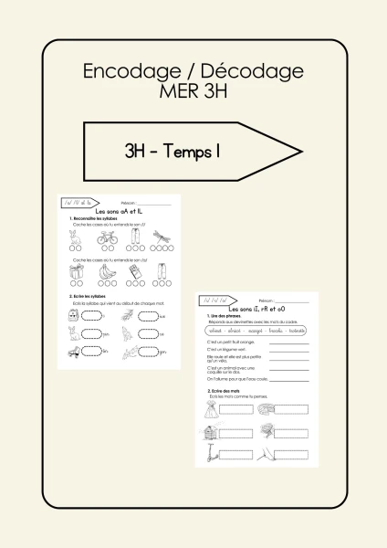 Fiches de sons - Temps 1