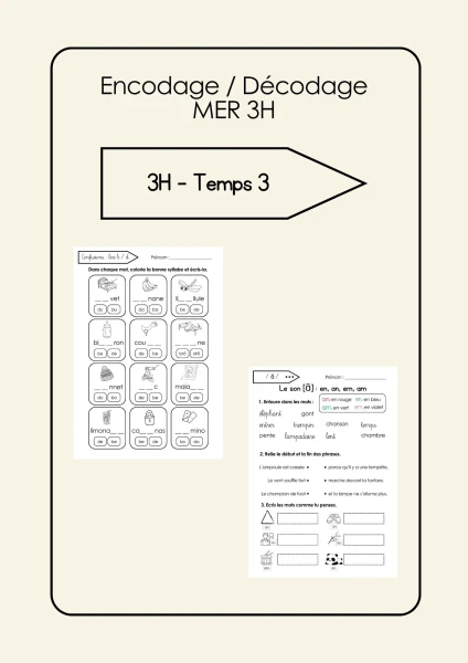 Fiches de sons - Temps 3