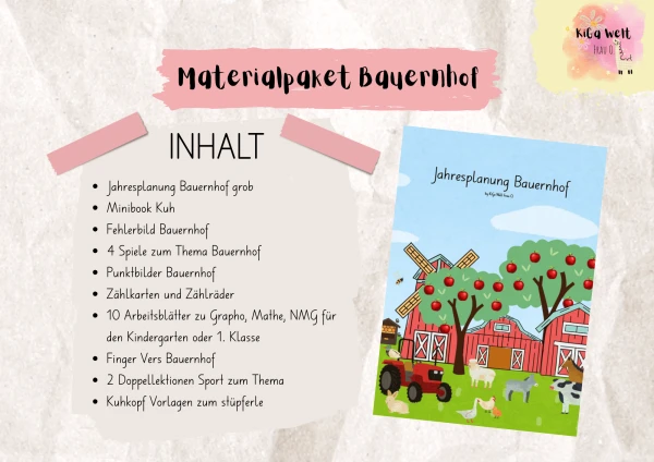 Bauernhof KiGa Materialpaket