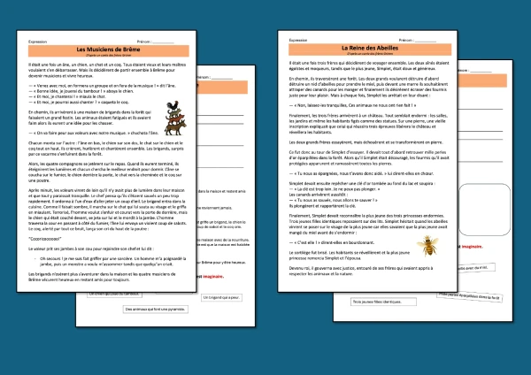 Le conte merveilleux 5-6H - textes et questionnaires