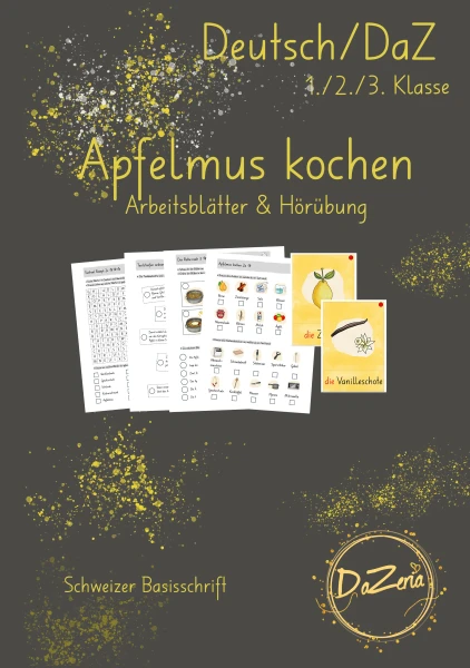 Apfelmus kochen Arbeitsblätter Rezept