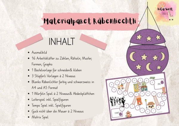 Materialpaket Räbenliechtli