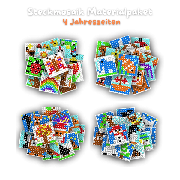🌷🌞🍂✨❄️ Kit complet de modèles pour mosaïque à encastrer Aximo