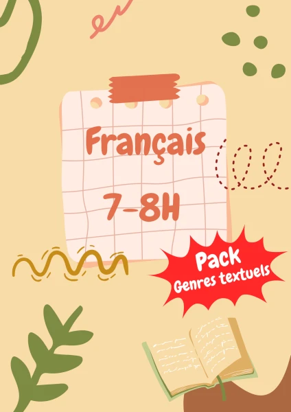 Français 7H-8H - Pack GENRES TEXTUELS (théories)