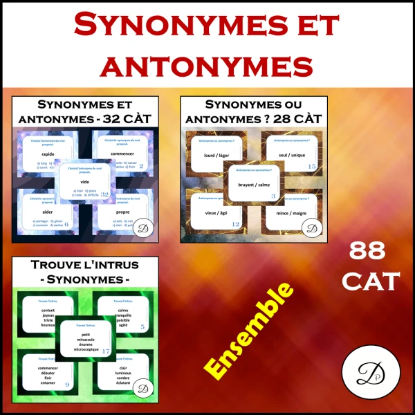 Synonymes et antonymes - Ensemble
