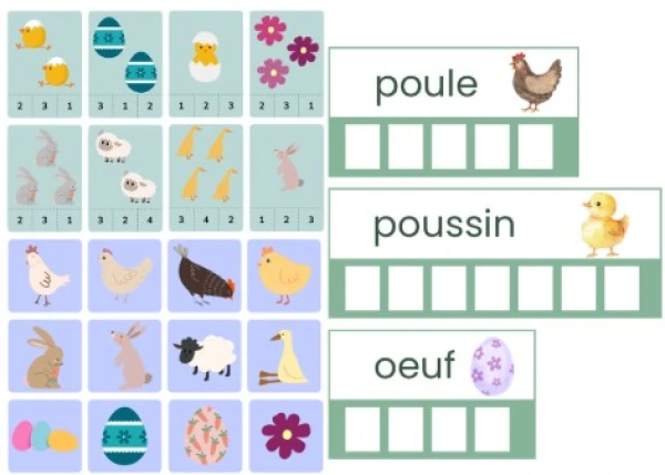 Jeux et ateliers sur Pâques