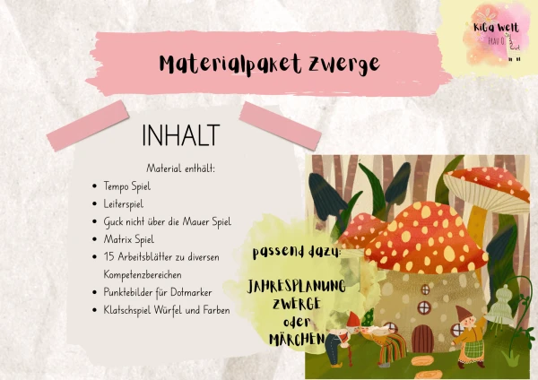 Materialpaket Zwerge