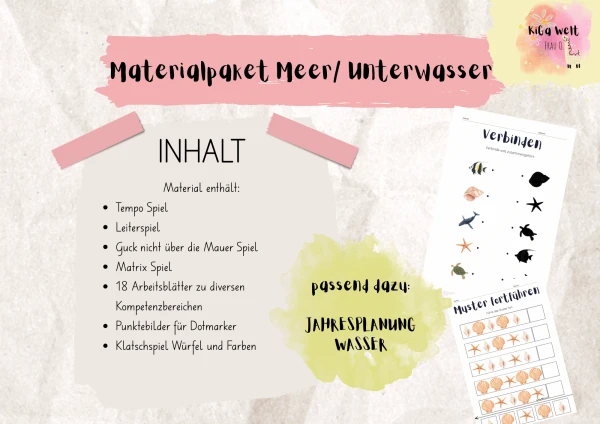 Materialpaket Wasser/ Meer