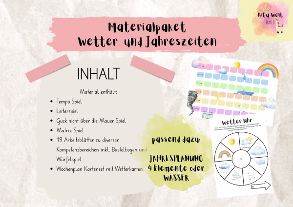 Materialpaket Wetter und Jahreszeiten