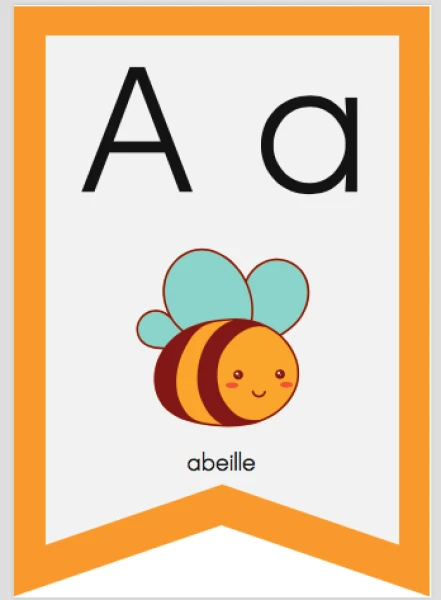 Banderole alphabet + nom animal