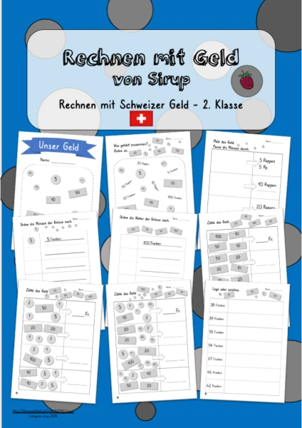 Rechnen mit Geld (Schweizer Franken) 2. Klasse