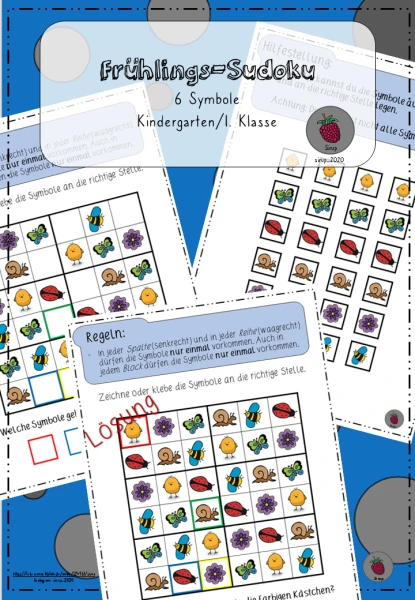 Frühlingssudoku - mit Bildern statt Zahlen
