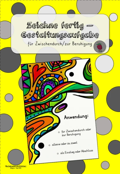 Zeichne fertig - Gestaltungsaufgabe