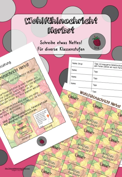 Wohlfühlnachricht Herbst - Schreibe etwas Nettes!
