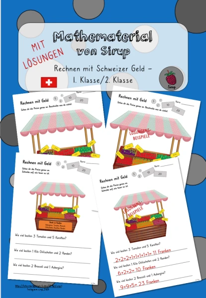 Marktstand - Rechnen mit Geld (Schweizer Geld)