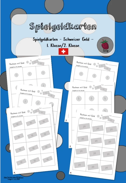 Spielgeldkarten (Schweizer Geld)