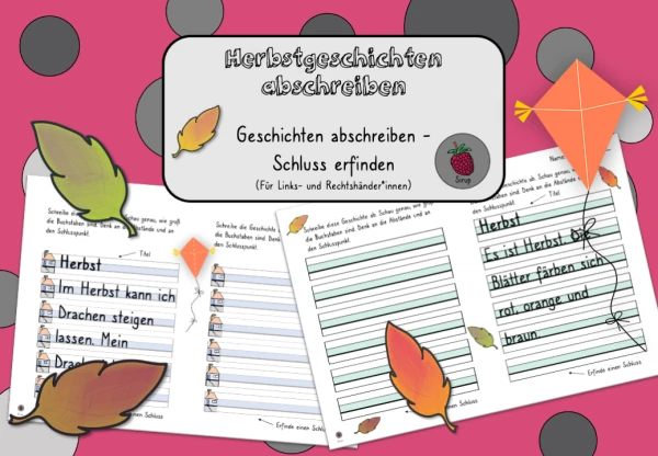 Herbstgeschichten abschreiben - Schluss erfinden