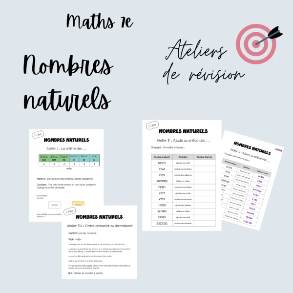 Nombres naturels - Ateliers de révision