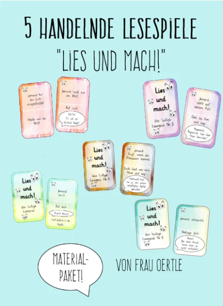 Paket: 5 "Lies und mach!"-Lesespiele