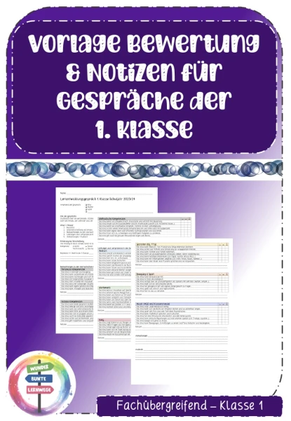 Vorlage für Standortgespräche - Klasse 1