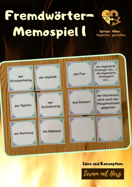 Fremdwörter-Memospiel 1 (Wortschatz)