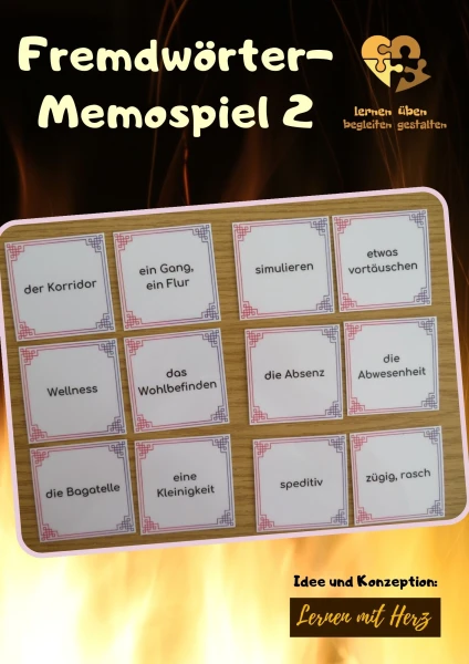 Fremdwörter-Memospiel 2 (Wortschatz)