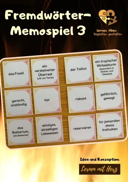 Fremdwörter-Memospiel 3 (Wortschatz)