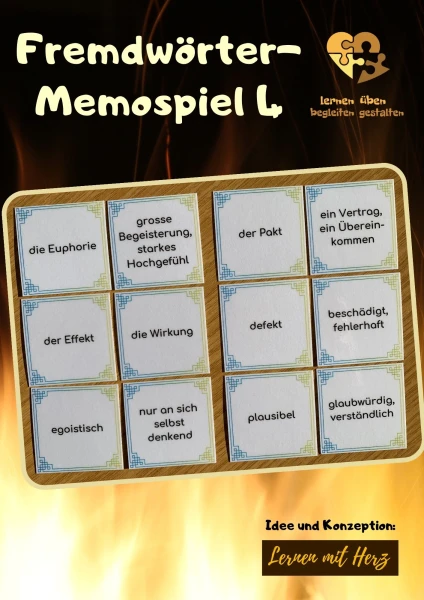 Fremdwörter-Memospiel 4 (Wortschatz)