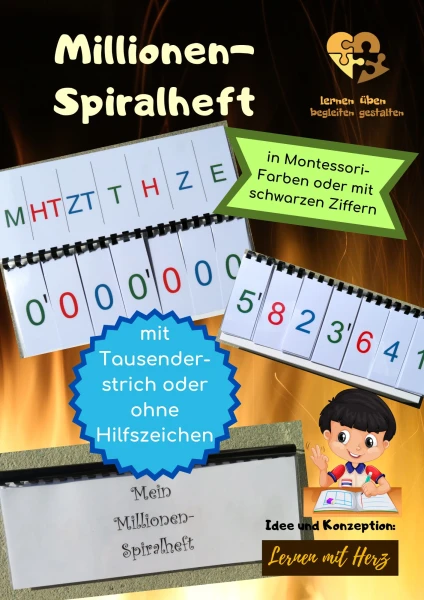 Millionen-Spiralheft (Stellenwerte)