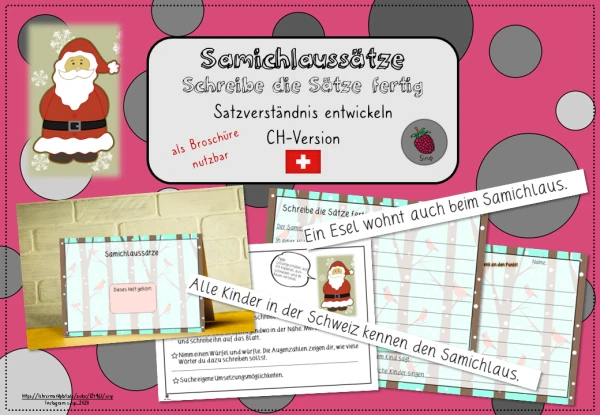 Samichlaussätze - Schreibe die Sätze fertig