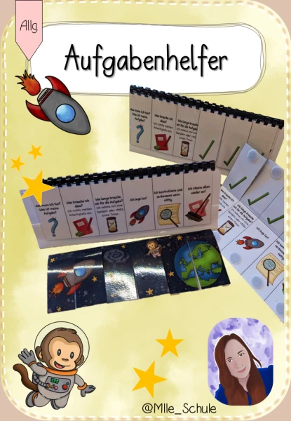 Aufgabenhelfer - Klett und Spiralbindung (2 Versionen)