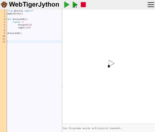 Textbasiertes Programmieren mit TigerJython (Teil 1: Erarbeitung der Grundlagen)