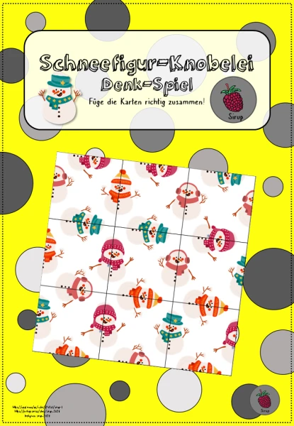 Schneefigur-Knobelei (Denkspiel)