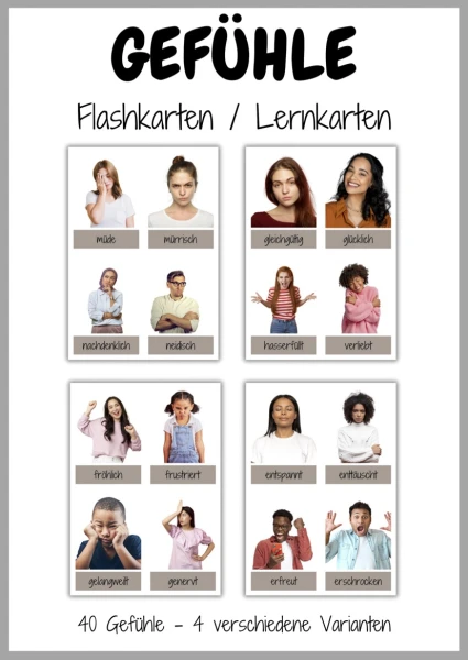 Lernkarten Gefühle