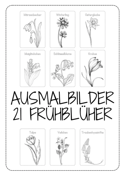 Frühblüher Ausmalbilder