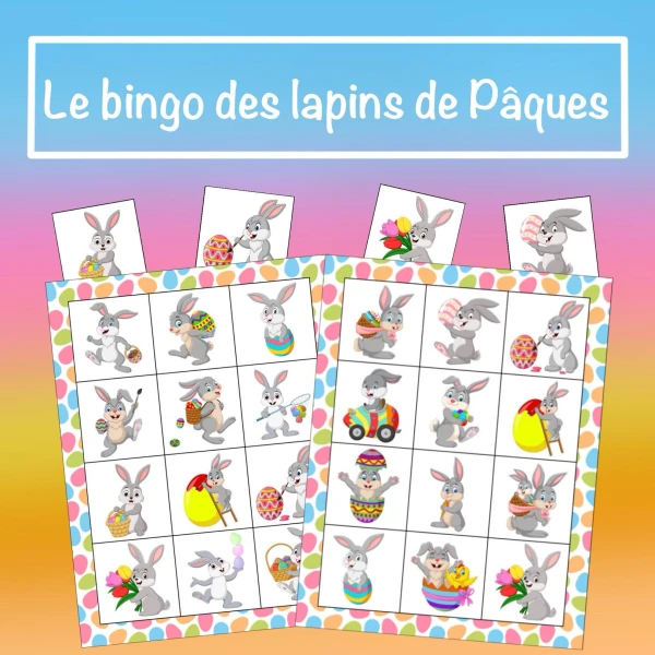 Le bingo des lapins de Pâques