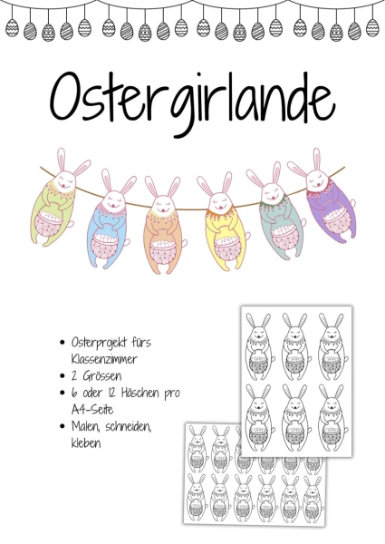 Ostern - Girlande Osterhasen