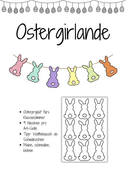 Ostern - Girlande Osterhasen