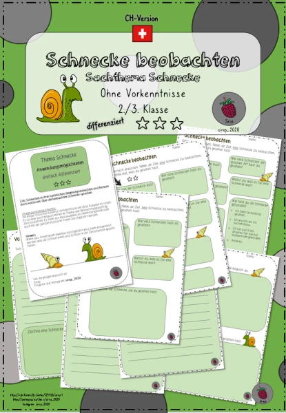 Schnecke beobachten - Sachthema Schnecke (CH-Version)
